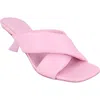 Ferragamo Crossover Slide Sandal In Pink