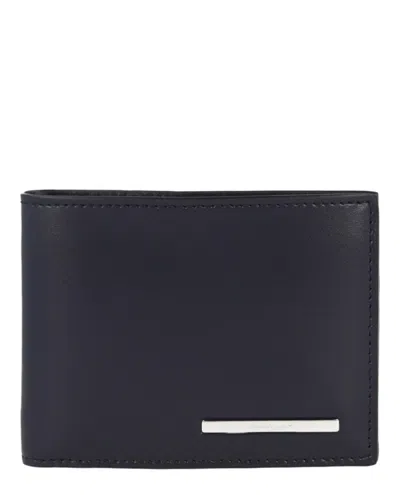 Ferragamo Crosta Bifold Wallet In Blue