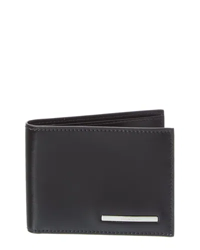 Ferragamo Crosta Leather Bifold Wallet In Black