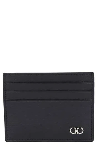 Ferragamo Crosta Toledo Card Case In Blue