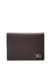 Ferragamo Crosta Toledo Leather Wallet In Black