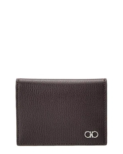 Ferragamo Crosta Toledo Leather Wallet In Black
