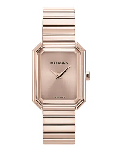 Ferragamo Crystal Bracelet Watch In Metallic