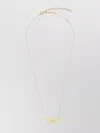 Ferragamo Crystal Pendant Chain Necklace With Adjustable Length