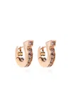 Ferragamo Gancini Crystal Hoop Earrings In Yellow