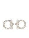 Ferragamo Crystal-embellished Earrings In Metallic