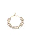 Ferragamo Crystal Embellished Gancini Bracelet