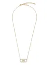 Ferragamo Crystal Embellished Gancini Pendant Necklace