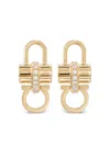 Ferragamo Women Crystal Embellished Padlock Earrings