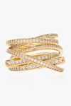 Ferragamo Crystal-embellished Ring In Gold