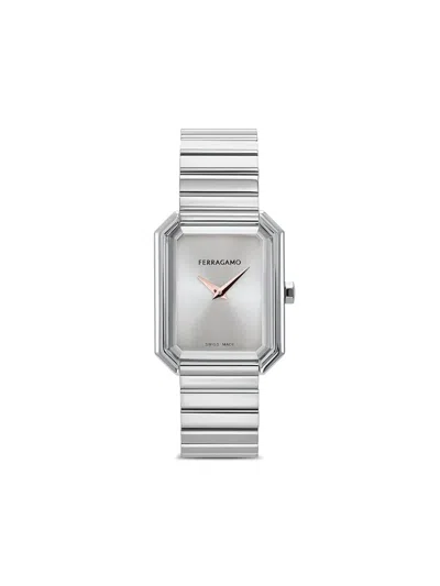 Ferragamo Crystal Tank 33.5mm In Silver