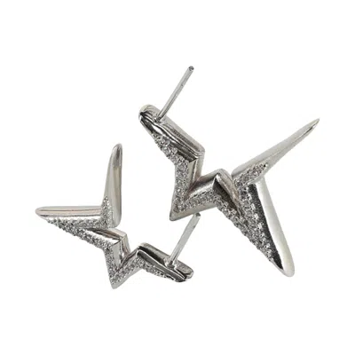 Pre-owned Ferragamo Crystal-embellished Asymmetrical Star Earrings 'multicolor' | Multi-color | Women's Size O