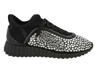 Pre-owned Ferragamo Crystalembellished Sneakers (women's) In Black
