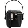 Ferragamo Cube Leather Bucket Bag In Black