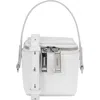 Ferragamo Cube Leather Bucket Bag In White