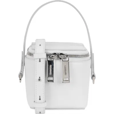 Ferragamo Cube Leather Bucket Bag In White