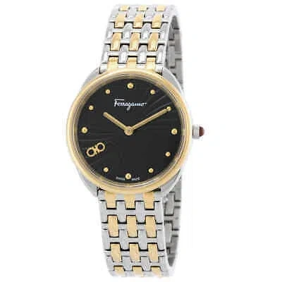 Pre-owned Ferragamo Cuir Quartz Ladies Watch Sfyn00820
