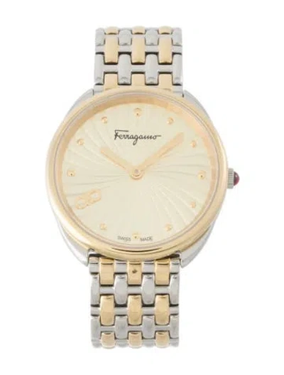 Pre-owned Ferragamo Cuir Watch, 34mm In Multi