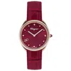 Ferragamo Cuir Watch In Red