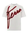 Ferragamo Logo-print Short-sleeved T-shirt In White