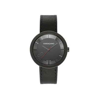 Pre-owned Ferragamo Curve V2 Leather Watch 'black' | Women's Size Onesize