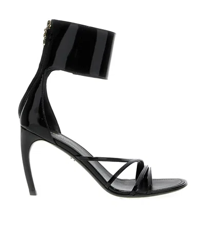 FERRAGAMO CURVED-HEEL SANDALS