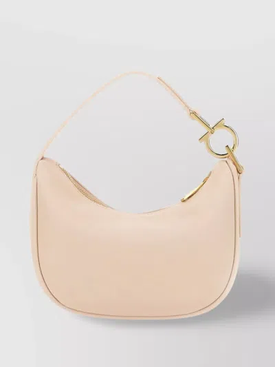 Ferragamo Curved Mini Hobo Bag With Top Handle