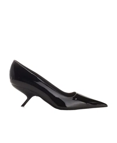 Ferragamo Woman Pumps Black Size 6 Calfskin In Multi