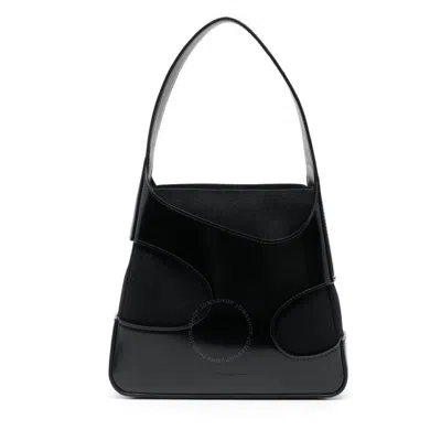 FERRAGAMO FERRAGAMO CUT-OUT CALF LEATHER SHOULDER BAG