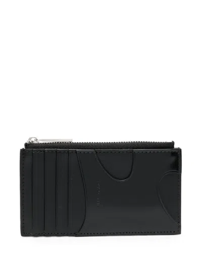 Ferragamo Cut-out Leather Cardholder In Black