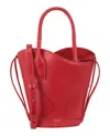 Ferragamo Cut-out Leather Mini Tote Bag In Red