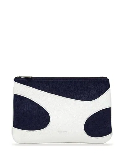 Ferragamo Cut-out Leather Phone Pouch In White