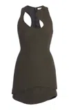 Ferragamo Sleeveless Mini Dress In Grey