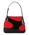 Ferragamo Cutout Canvas & Leather Shoulder Bag In Multi