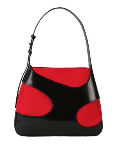 Ferragamo Cutout Canvas & Leather Shoulder Bag In Multi