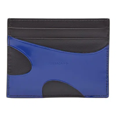 Ferragamo Cut-out Detail Credit Card Holder In ["blue"]