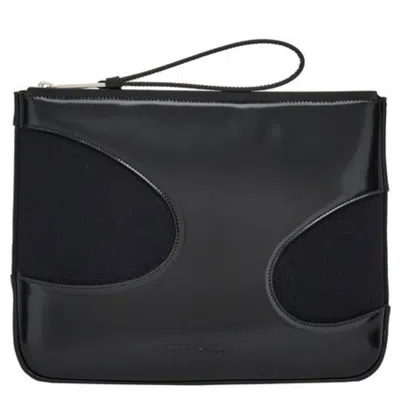 Ferragamo Cut-out Detailing Clutch Bag In Black