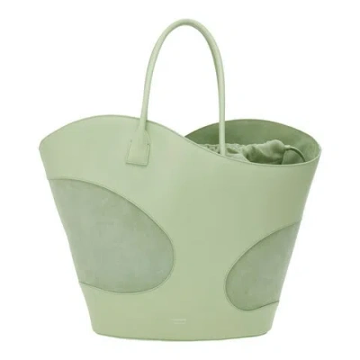 Ferragamo Cut-out Detailing Xl Tote Bag In Green