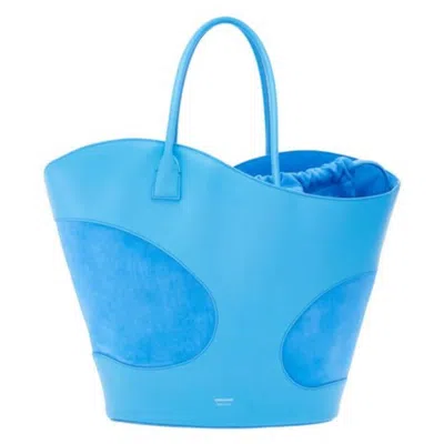 Ferragamo Cut-out Detailing Xl Tote Bag In Blue