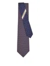 Ferragamo Dachshund-print Silk Tie In Blue
