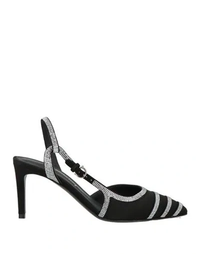 Ferragamo Dahila 70 S Woman Sandals Black Size 7.5 Textile Fibers In Multi