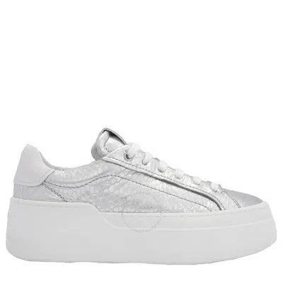 FERRAGAMO FERRAGAMO DAHLIA METALLIC PLAFTORM SNEAKERS