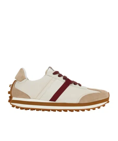 Ferragamo Daino Lace-up Sneakers In Brown