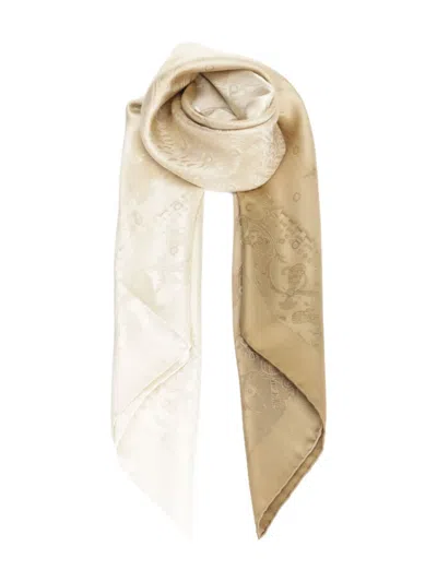 FERRAGAMO DAMASK-PATTERN SILK SCARF