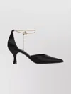 Ferragamo Dana 70 Kitten Heel Pumps In Black