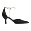 Ferragamo Dana 70 Kitten Heel Pumps In Black