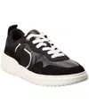 Ferragamo Black Leather And Suede Sneakers In Black