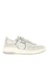 Ferragamo Women Gancini Leather Sneakers In White