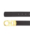 Ferragamo Dark Brown Calf Leather Reversible Belt In Dark Brown