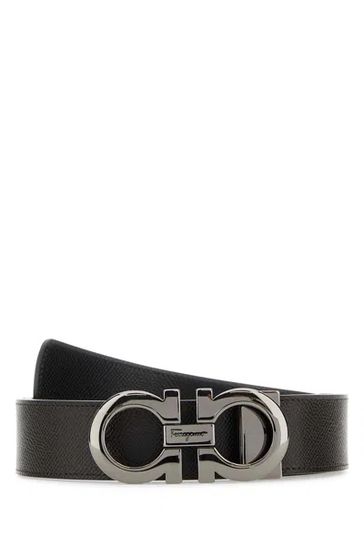 Ferragamo Dark Brown Leather Reversible Belt In Tmoronero